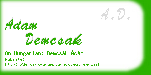 adam demcsak business card